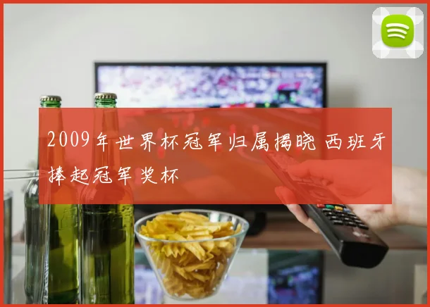 2009年世界杯冠军归属揭晓 西班牙捧起冠军奖杯